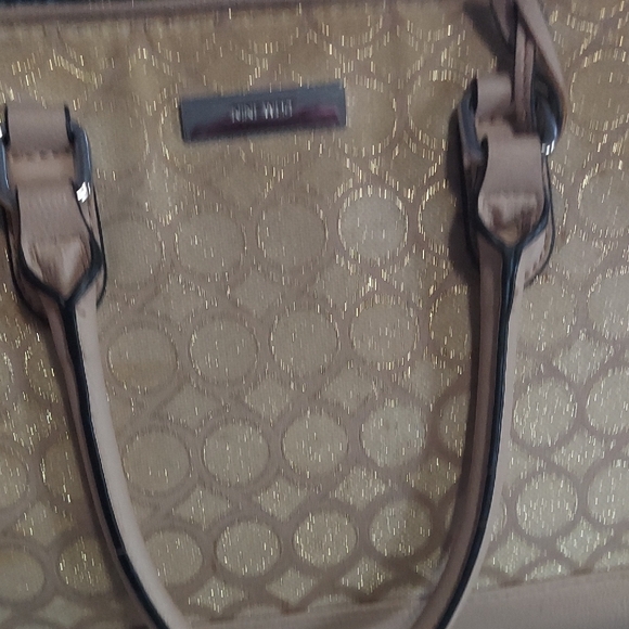 Nine West Gold and Tan Satchel - Picture 14 of 16